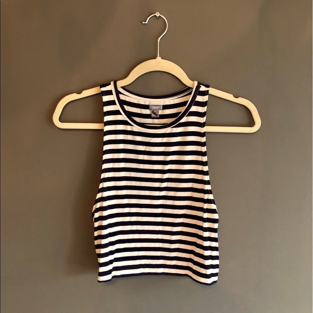 Blue and white striped tank top!